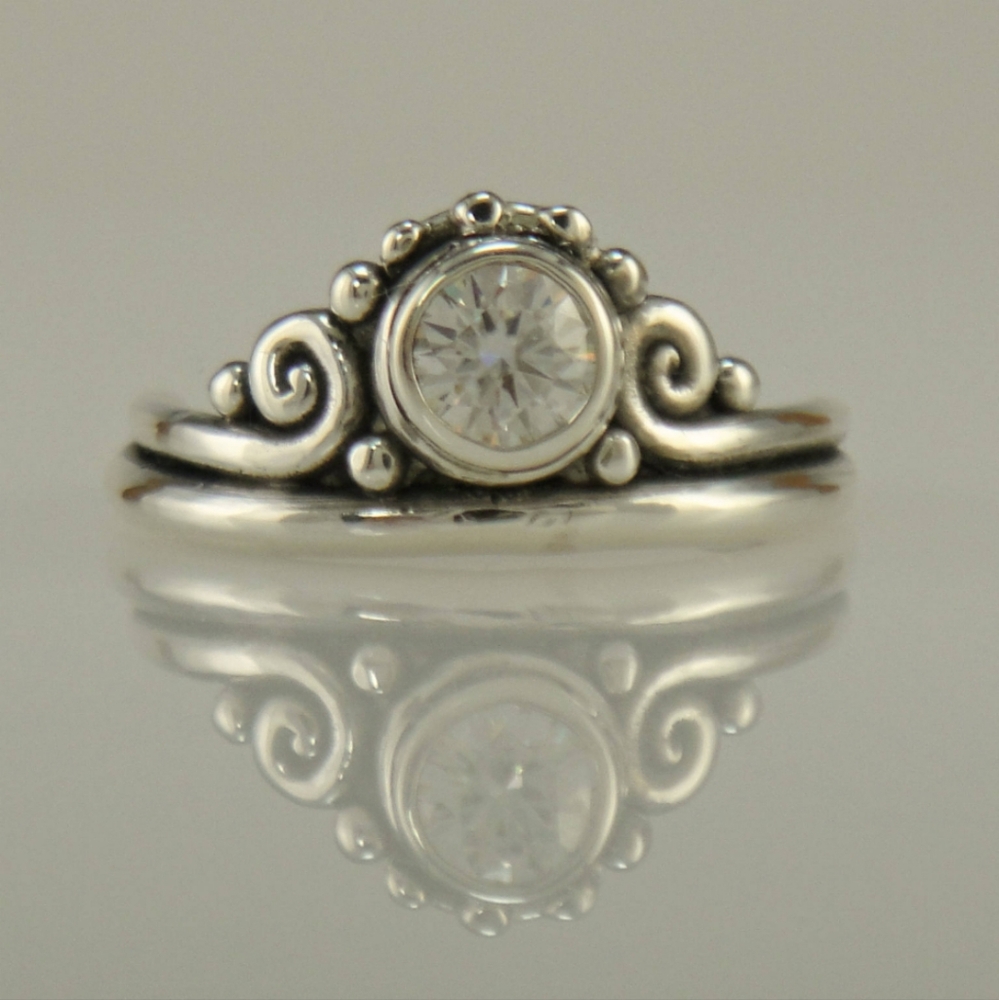 Stunning handmade moissanite ring